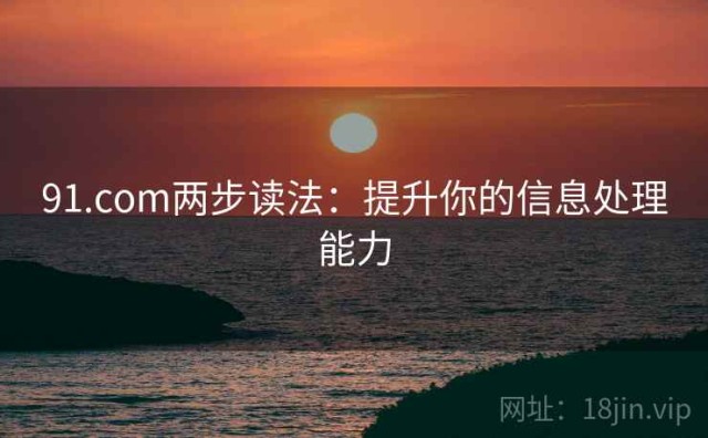 91.com两步读法：提升你的信息处理能力