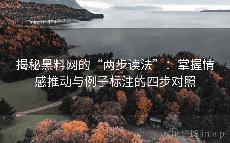 揭秘黑料网的“两步读法”：掌握情感推动与例子标注的四步对照