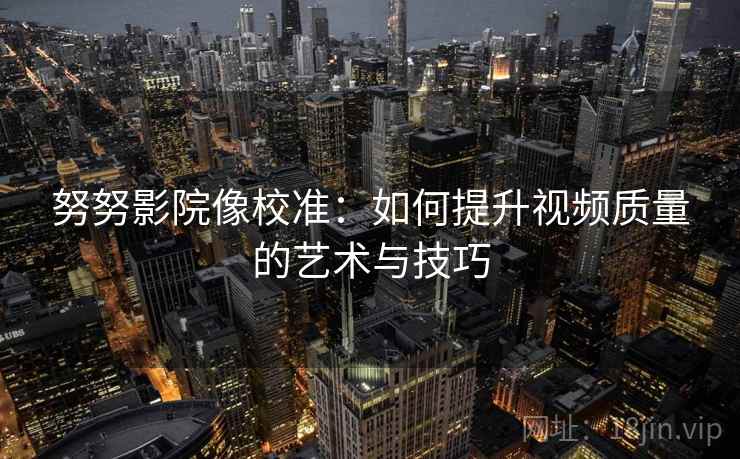 努努影院像校准：如何提升视频质量的艺术与技巧